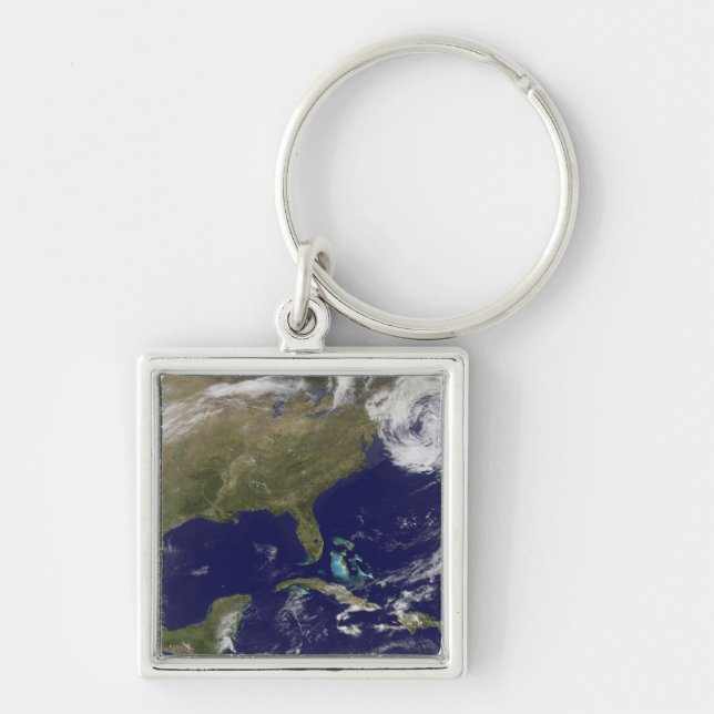 Satellite view of the United States East Coast Keychain (Front)