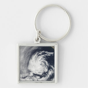 Satellite view of Tropical Depression Blas Keychain