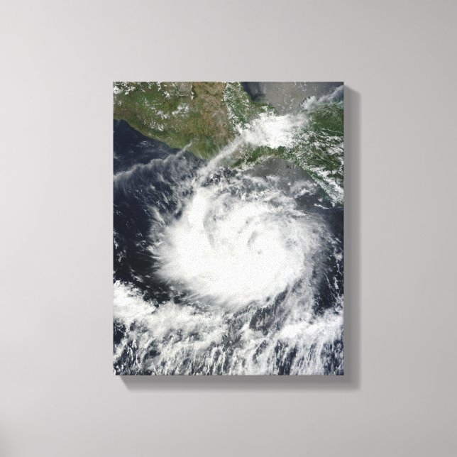 Satellite view of Tropical Storm Darby Canvas Print (Front)