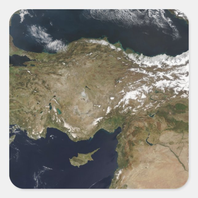 Satellite view of Turkey Square Sticker (Front)