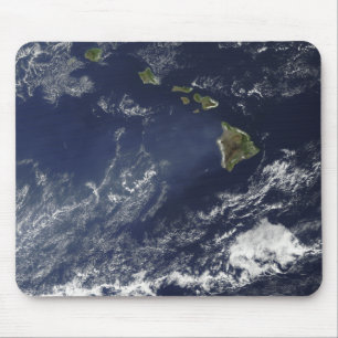Satellite view of volcanic fog mouse pad