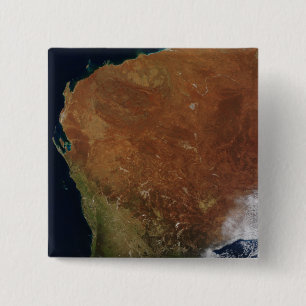 Satellite view of Western Australia 2 Inch Square Button