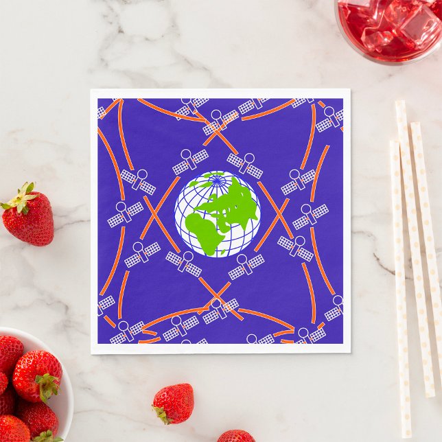 Satellites Orbiting Earth Napkin (Creator Uploaded)