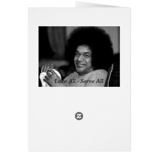 Sathya Sai Baba Greetin Card Love All - Serve All
