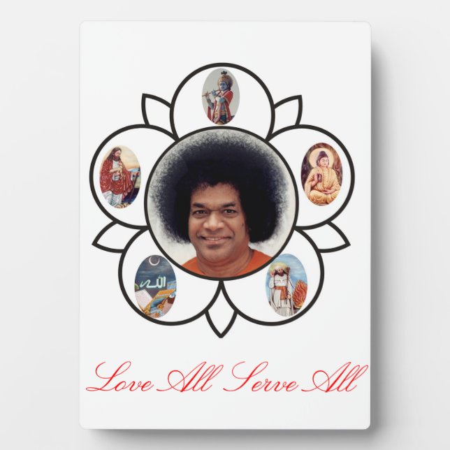 Sathya Sai Baba sur les Plaques Photo avec Easel (Devant)