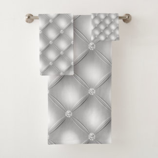 SATIN DE SALLE DE BAINS EN ARGENT GRAS DIAMONT SAT