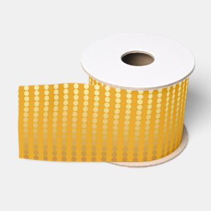 Satin Dots, Gold and Mustard Yellow Grosgrain Ribbon