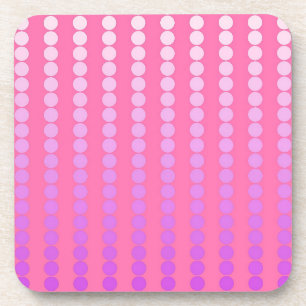 Satin dots - pink and orchid coaster