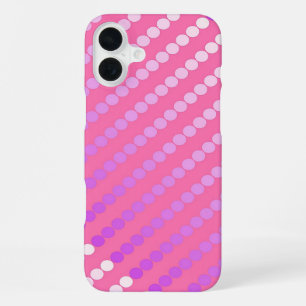 Satin dots - pink and orchid iPhone 16 plus case