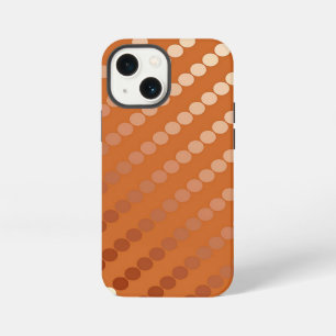 Satin dots - rust and copper iPhone 13 mini case