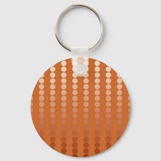 Satin dots - rust and copper keychain (Front)