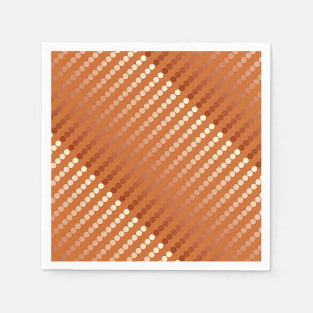 Satin dots - rust and copper napkin (Front)