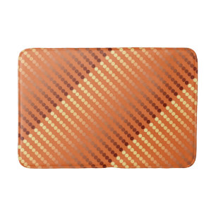 Satin dots - rust and gold bath mat