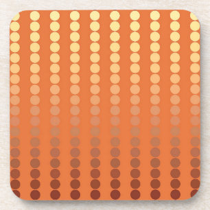 Satin dots - rust and gold coaster