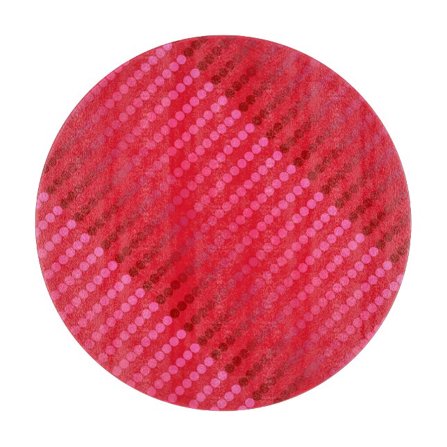 Satin dots - shades of deep red cutting board (Front)