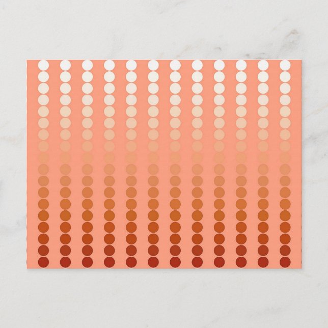 Satin dots - shades of peach postcard (Front)