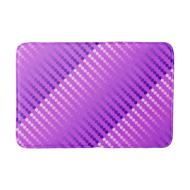 Satin dots - violet and orchid bath mat (Front)