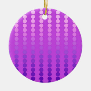 Satin dots - violet and orchid ceramic ornament