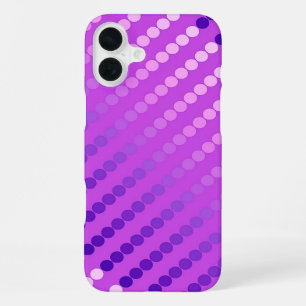 Satin dots - violet and orchid iPhone 16 plus case