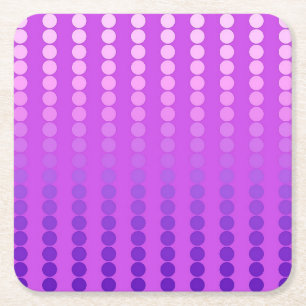 Satin dots - violet and orchid square paper coaster