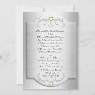 Satin élégant et faire-part de mariage
