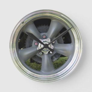 Satin Finish Five Spoke Wheel Clock