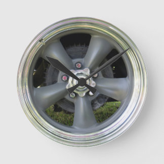 Satin Finish Five Spoke Wheel Clock