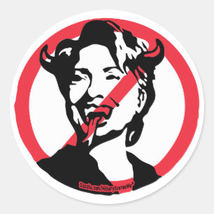 Satin Hillary Anti-Hillary Sticker