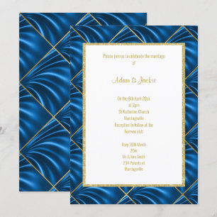 SATIN METALLIC MARIAGE 2 INVITATION