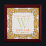 Satin Pearls Lace Wedding Anniversary Gift Box<br><div class="desc">Unique and Stylish fractals and pearls fusion lace corner borders on satin white - Exquisite and elegant custom Wedding, Anniversary or engagement present. Personalize with names, anniversary date and monogram or numbers - made into a wonderful wooden gift box to keep trinkets, jewellery box for your special keepsakes. Makes a...</div>