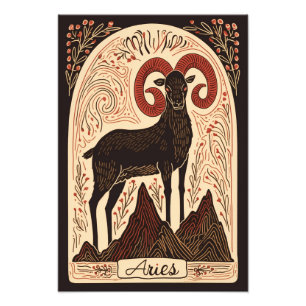 Satin Photo Paper Celestial Zodiac Art Print