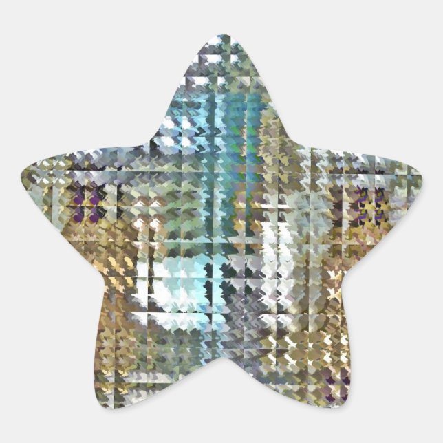 Satin Quilt Star Sticker (Front)