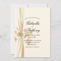 Satin Ribbon Cream Wedding