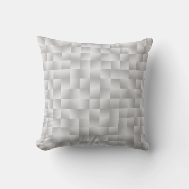 Satin Ribbons - Silver grey Throw Pillow (Front)