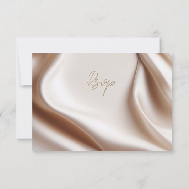 Satin rose élégant rsvp avec choix de repas (Dos)