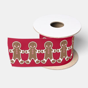 Satin Ruban de biscuits en pain d'épices rouge