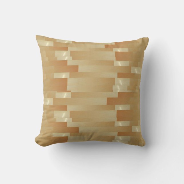 Satin Silk Golden Strips - Shadow Art101 Throw Pillow (Front)