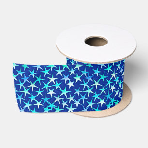 Satin Stars in Pastel Blue & Cobalt Blue Ribbon
