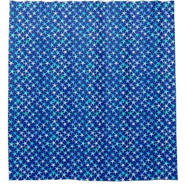 Satin stars, pale blue on cobalt (Front)