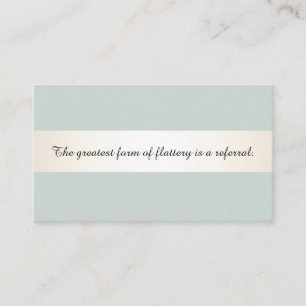 Satin Stripe Beauty Salon and Spa Referral Card