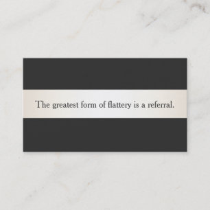 Satin Stripe Black ProfessionalReferral Card