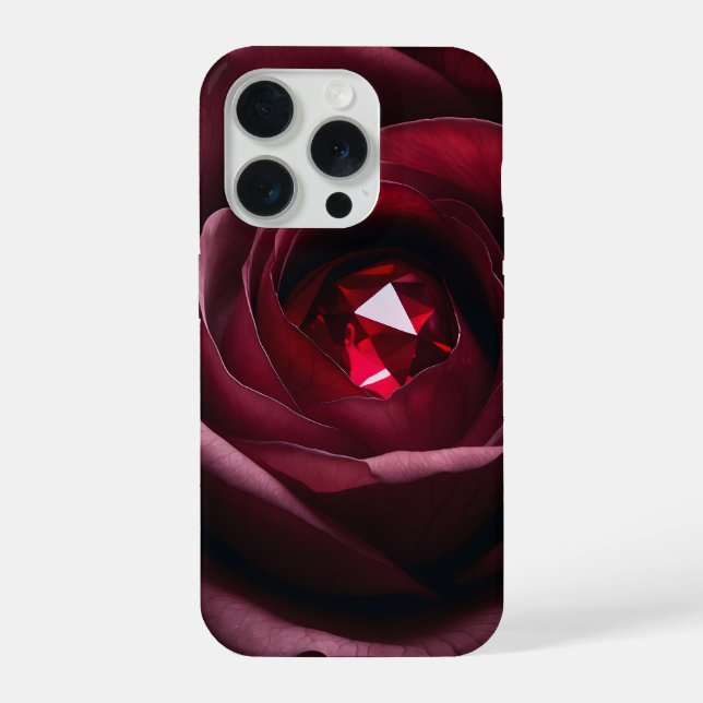 Satinheart Rouge – Rose Gem Phone Case (Back)