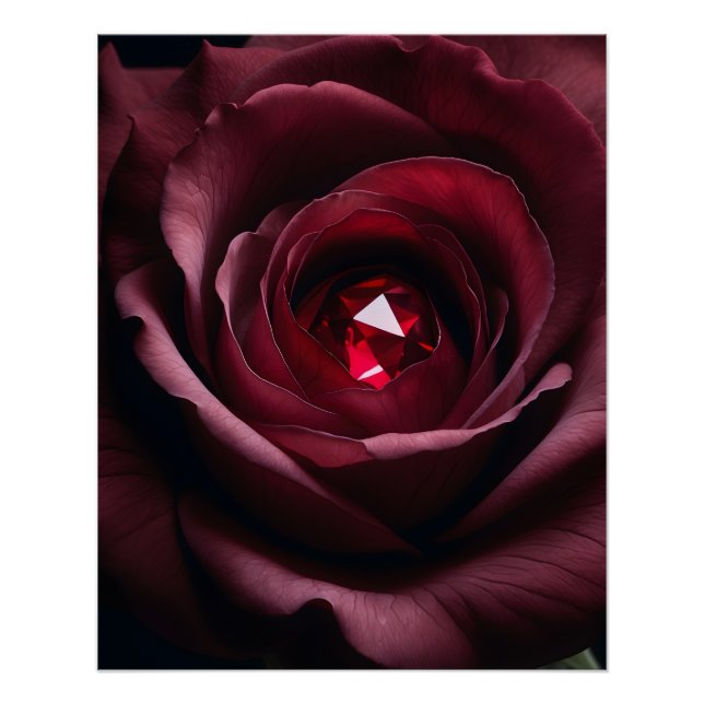 Satinheart Rouge – Ruby Rose Art Poster (Front)