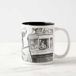 Satirical Cartoon About the State of Ireland Two-Tone Coffee Mug