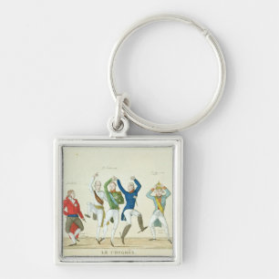 Satirical cartoon depicting the key keychain