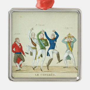 Satirical cartoon depicting the key metal ornament