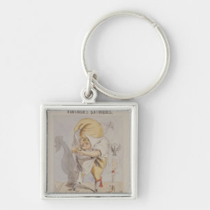 Satirical Fantasies, caricature of Adolphe Keychain