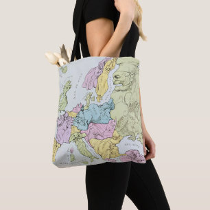 Satirical Map of Europe 1871 Tote Bag