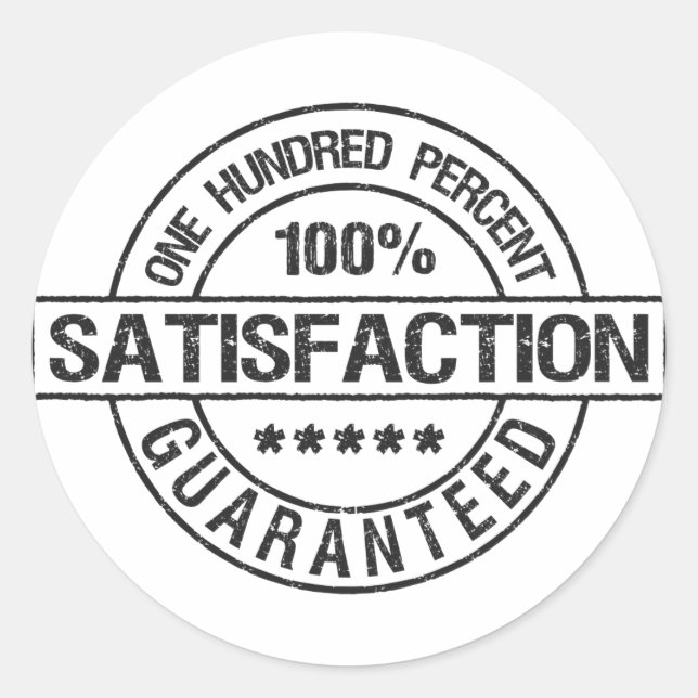SATISFACTION autocollants GARANTIS (Devant)