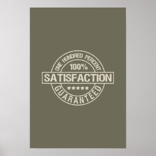 SATISFACTION GARANTIE poster personnalisé
